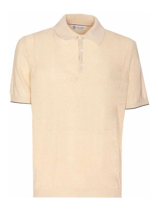 BRUNELLO CUCINELLI: polo shirts - Beige Polo