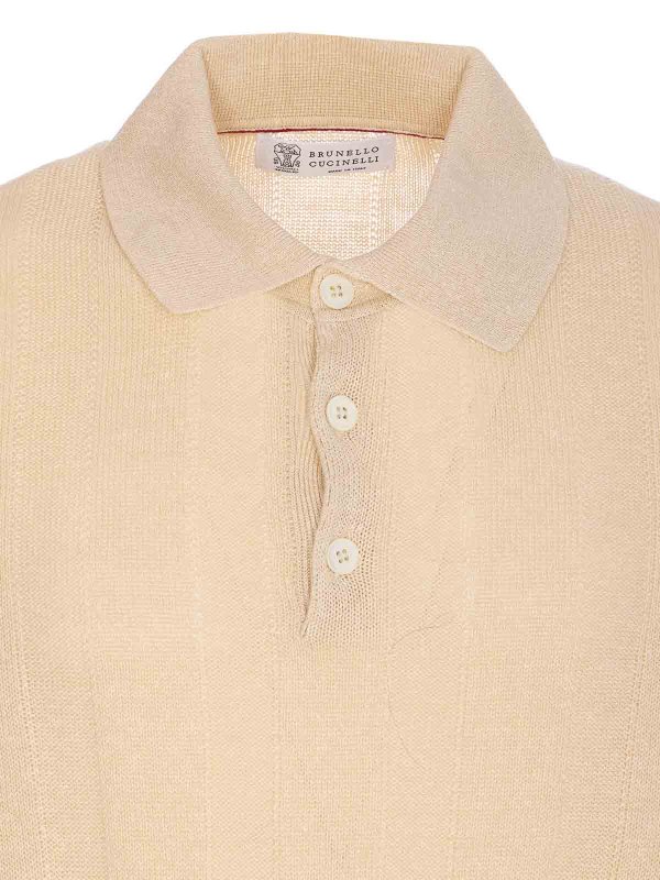 Beige Polo shop online: BRUNELLO CUCINELLI
