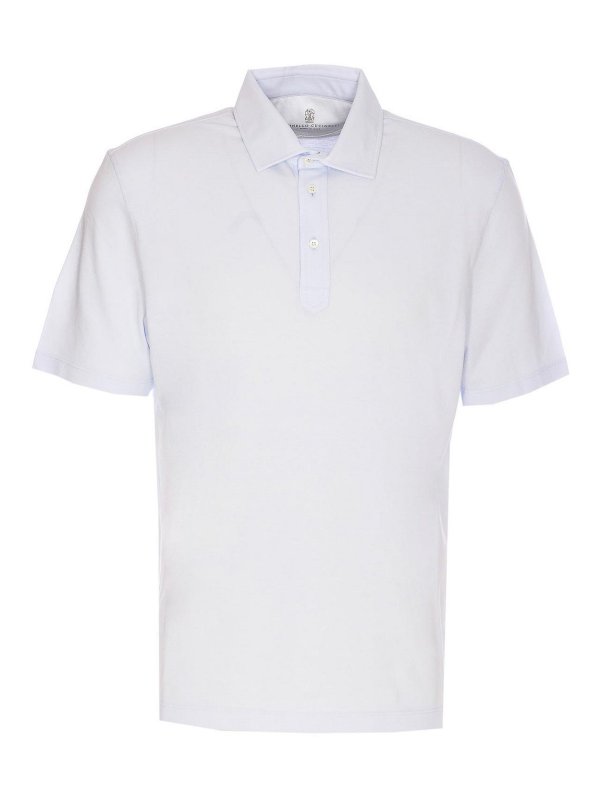 BRUNELLO CUCINELLI: polo shirts - Light blue pole