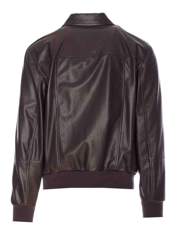 BRUNELLO CUCINELLI: casual jackets online - Leather Aviator Jacket