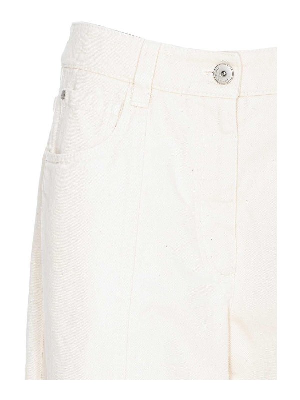 BRUNELLO CUCINELLI: straight leg jeans online - Denim Cropped Pants