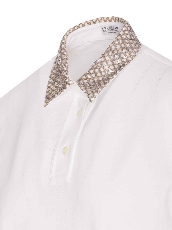 The Best Shops BRUNELLO CUCINELLI: Poloshirts - Poloshirt - Weiß