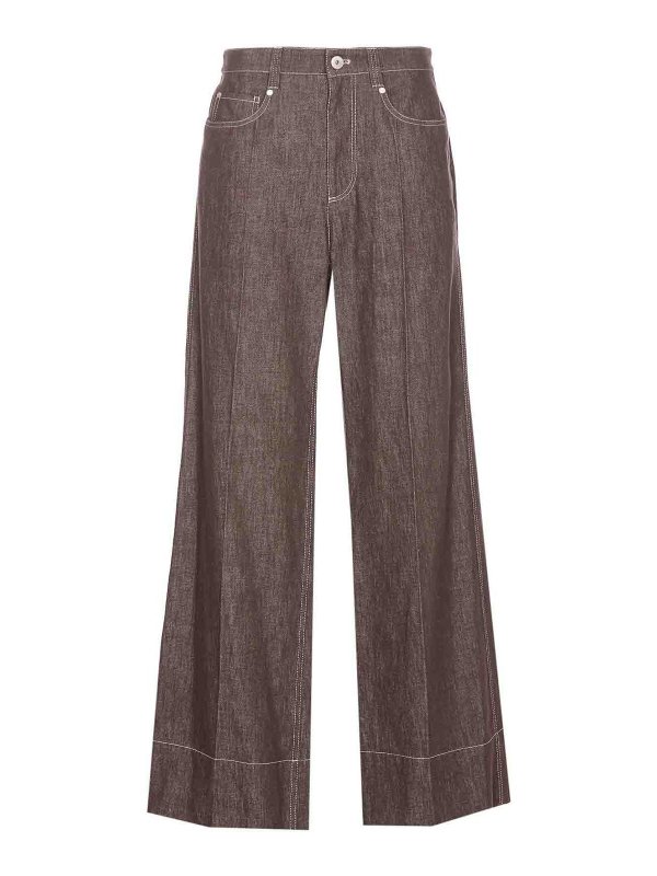 BRUNELLO CUCINELLI: Casual Hosen - Casual Hose - Braun