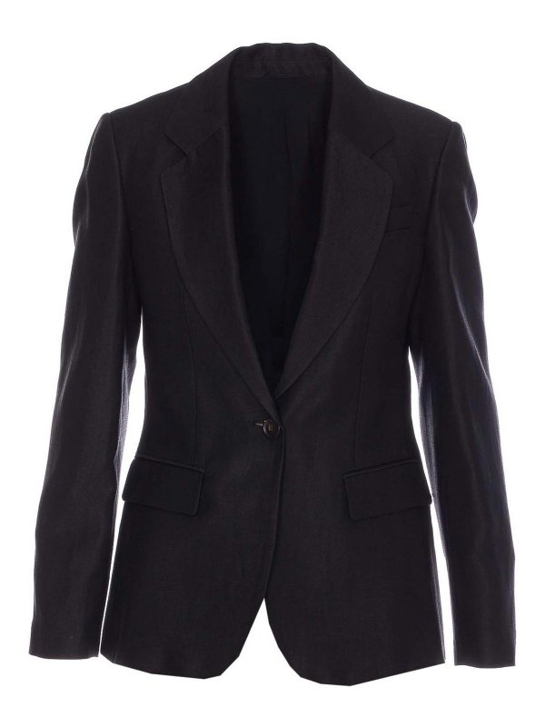 BRUNELLO CUCINELLI: casual jackets - Black Jacket With Frontal Button Closure
