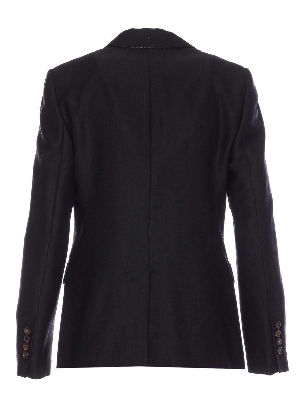 BRUNELLO CUCINELLI: casual jackets online - Black Jacket With Frontal Button Closure