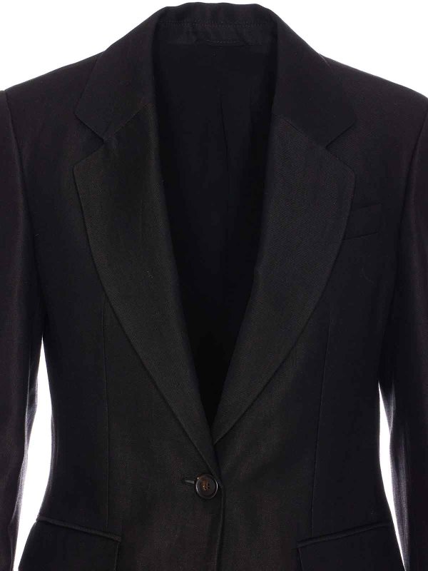 Black Jacket With Frontal Button Closure shop online: BRUNELLO CUCINELLI