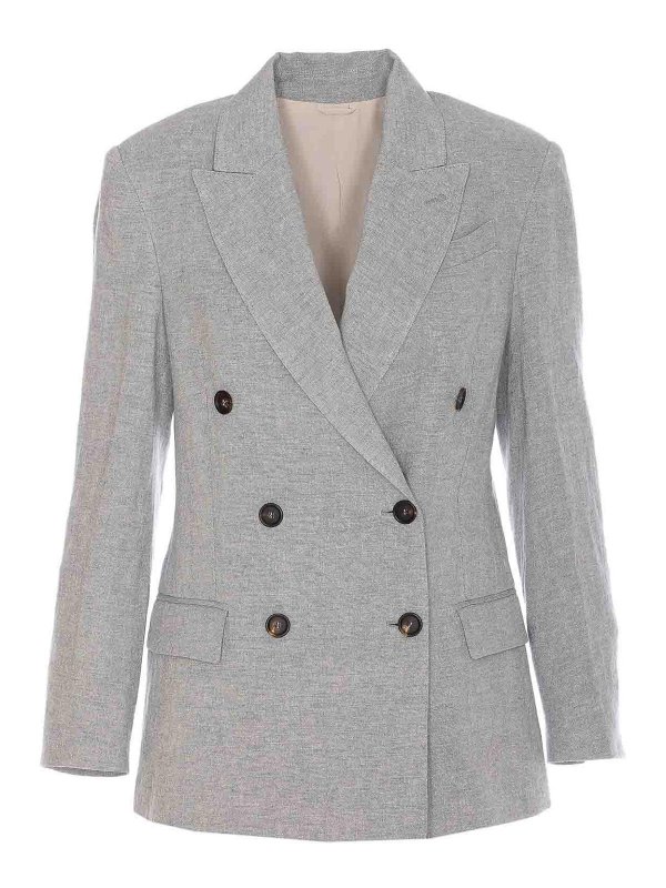 BRUNELLO CUCINELLI: カジュアルジャケット - カジュアルジャケット - グレー