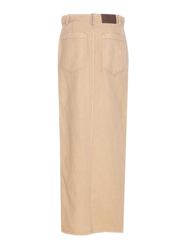 BRUNELLO CUCINELLI: Jupes midi et au genou online - Jupe Midi - Beige