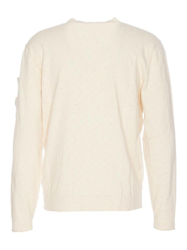 C.P. COMPANY: Suéteres con cuello pico online - Suéter Cuello Redondo - Blanco