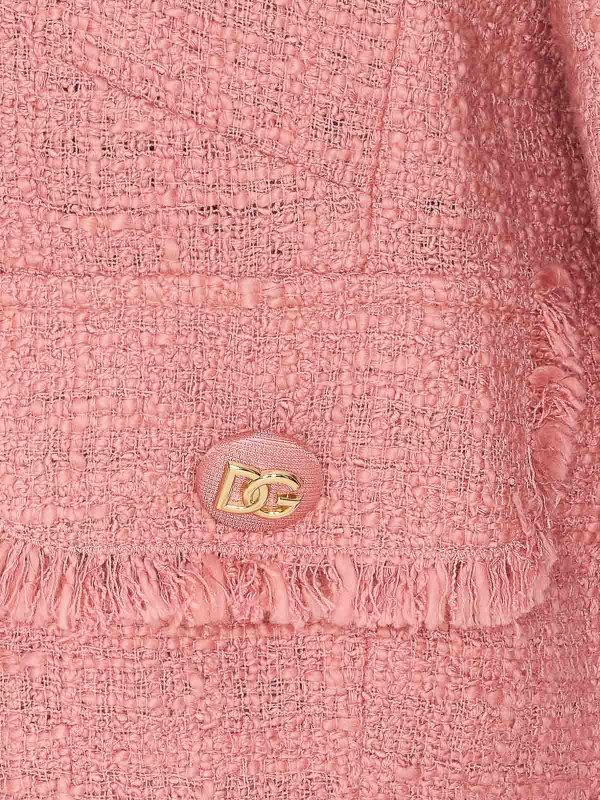The Best Shops DOLCE & GABBANA: giacche casual - Una giacca tweed a corto rosa