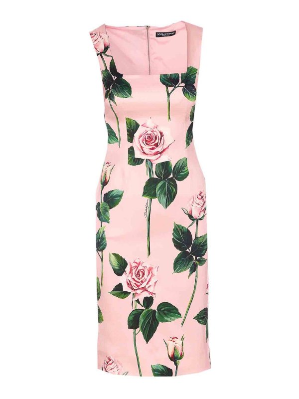 DOLCE & GABBANA: マキシドレス - マキシドレス - ヌードカラー