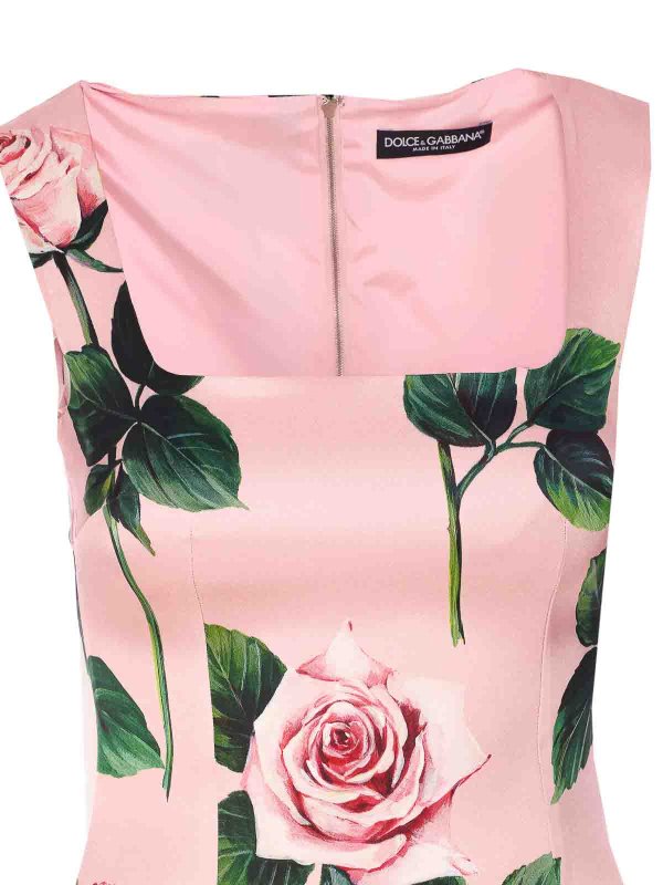 マキシドレス - ヌードカラー shop online: DOLCE & GABBANA