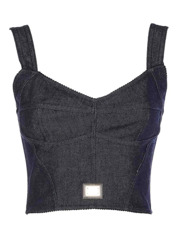 DOLCE & GABBANA: Tops und Tank Tops - Top - Schwarz