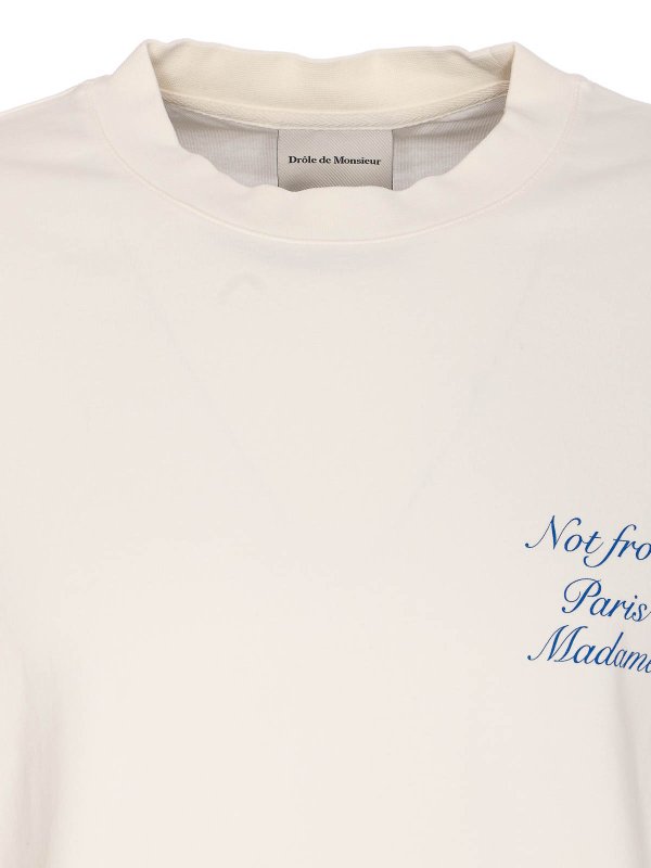 T-shirt corsiva slogan shop online: DRÔLE DE MONSIEUR