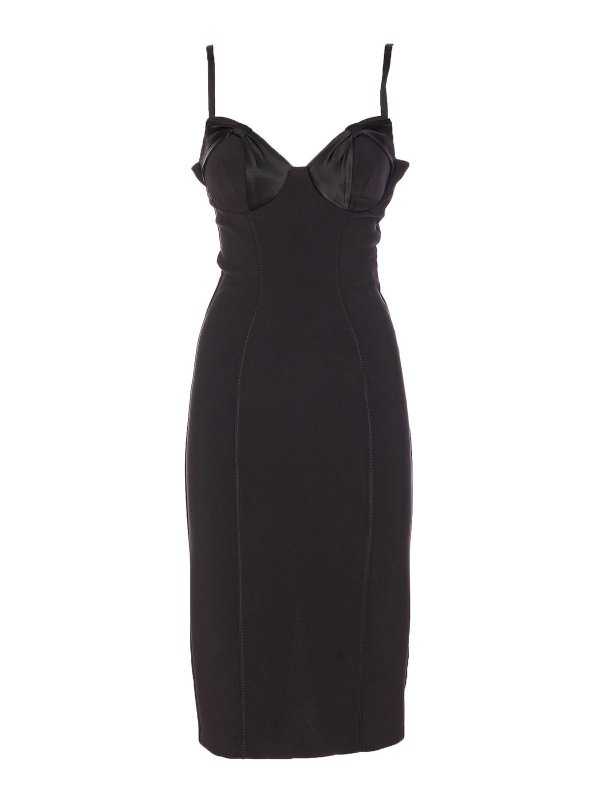 ELISABETTA FRANCHI: Robe longueur genou - Robe Courte - Noir