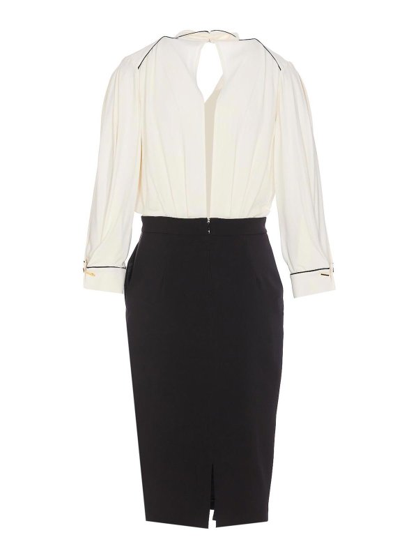 ELISABETTA FRANCHI: Knielange Kleider online - Knielanges Kleid - Weiß