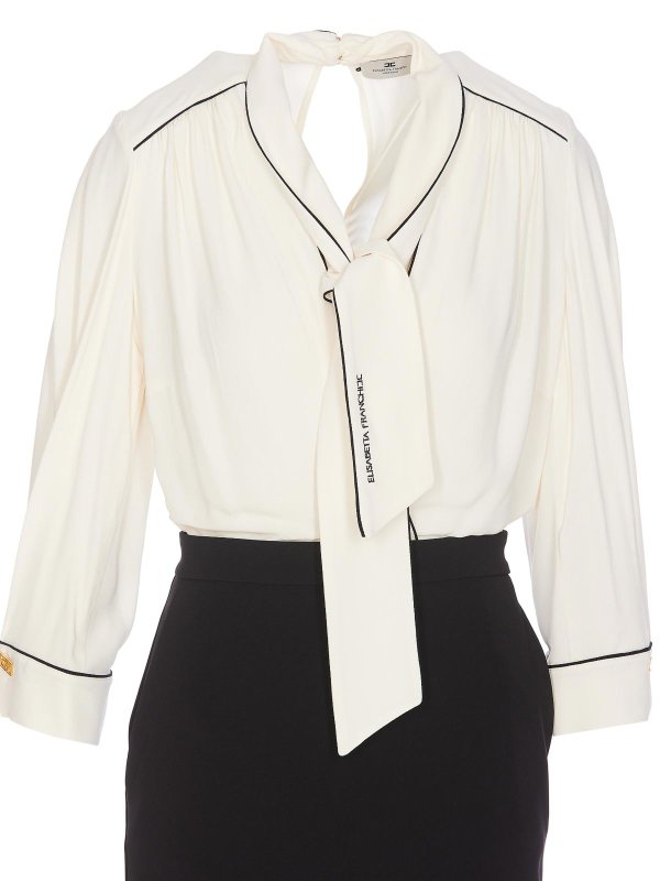 Knielanges Kleid - Weiß shop online: ELISABETTA FRANCHI