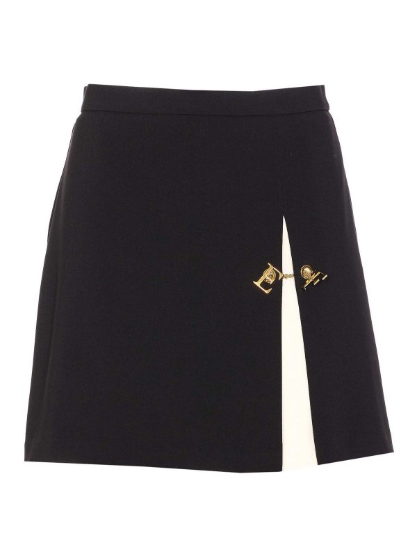 ELISABETTA FRANCHI: ミニスカート - 膝丈/ミディスカート - 黒