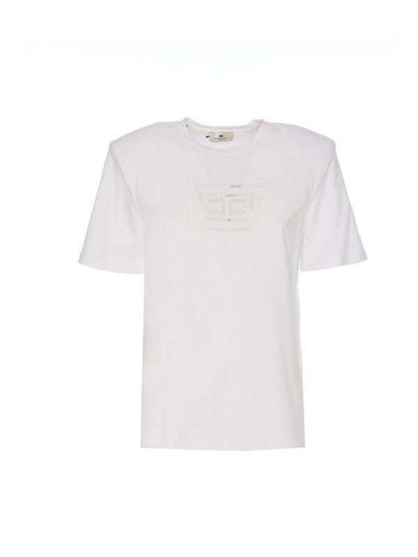 ELISABETTA FRANCHI: Tシャツ - Tシャツ - 白