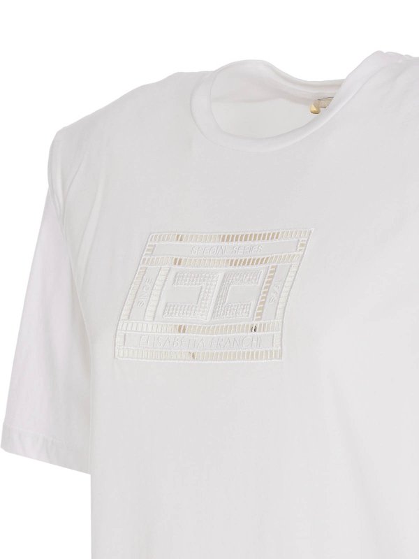 The Best Shops ELISABETTA FRANCHI: Tシャツ - Tシャツ - 白