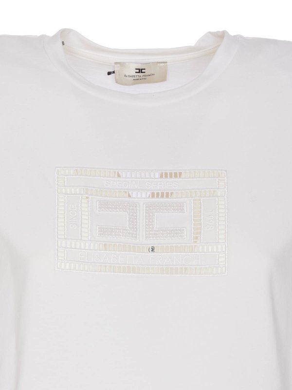 Tシャツ - 白 shop online: ELISABETTA FRANCHI