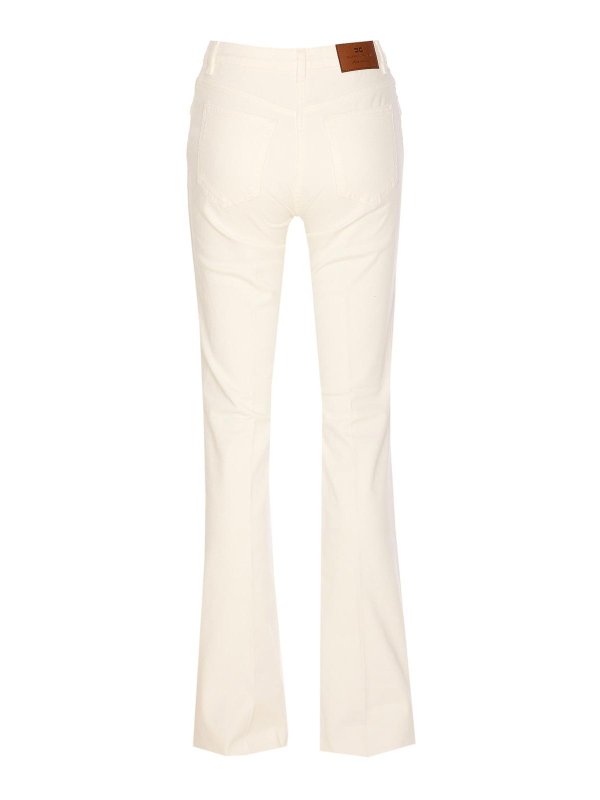 ELISABETTA FRANCHI: Jeans évasés online - Jean Bootcut - Blanc