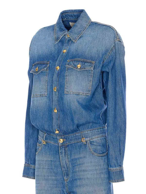 The Best Shops ELISABETTA FRANCHI: jumpsuits - Denim Suit
