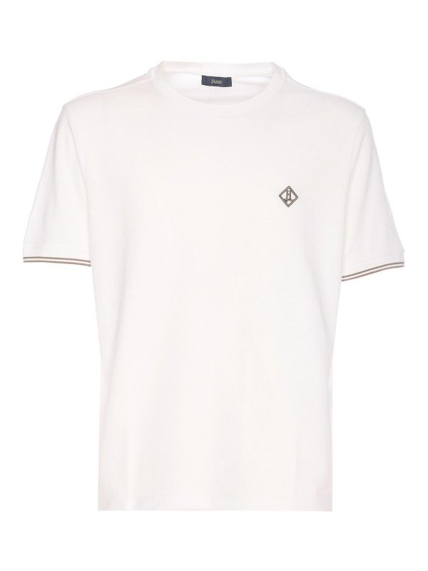 HERNO: Camisetas - Camiseta - Blanco