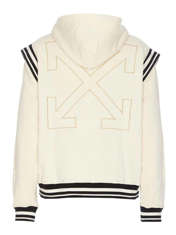 OFF-WHITE: Sweatshirts & Sweaters online - Off Fleece Varsity Hoodie