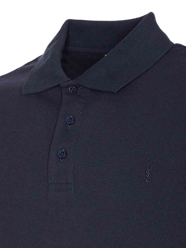 The Best Shops SAINT LAURENT: polo shirts - Cassandre Polo Shirt In Pique