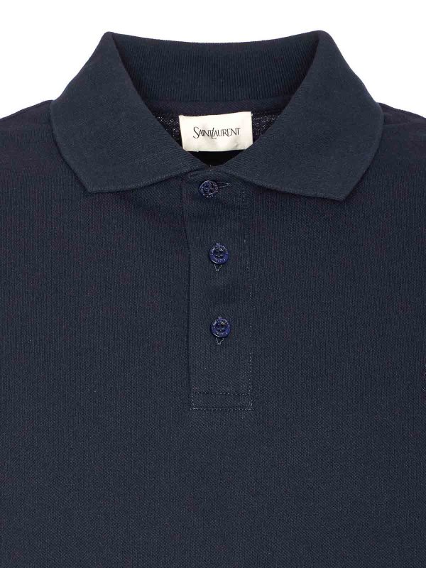 Cassandre Polo Shirt In Pique shop online: SAINT LAURENT
