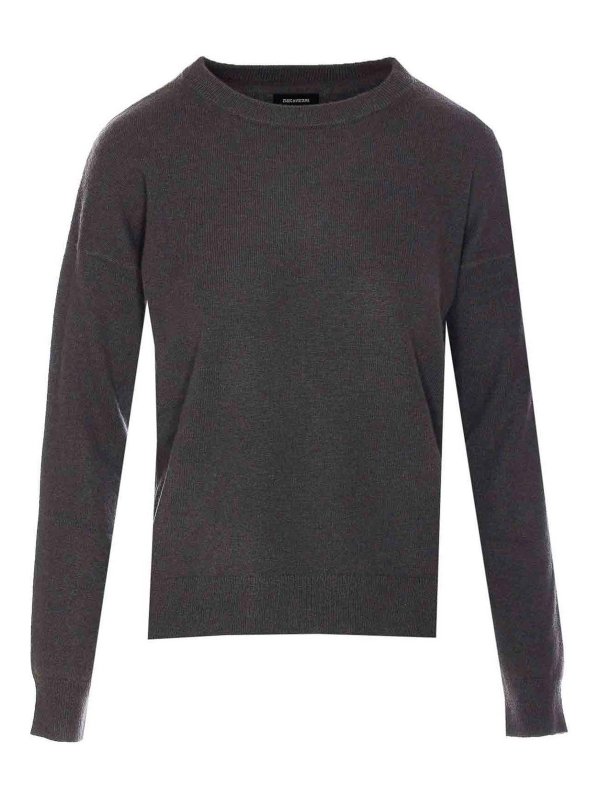 ZADIG&VOLTAIRE: crew necks - Dark Grey Cici Ws Patch Sweater