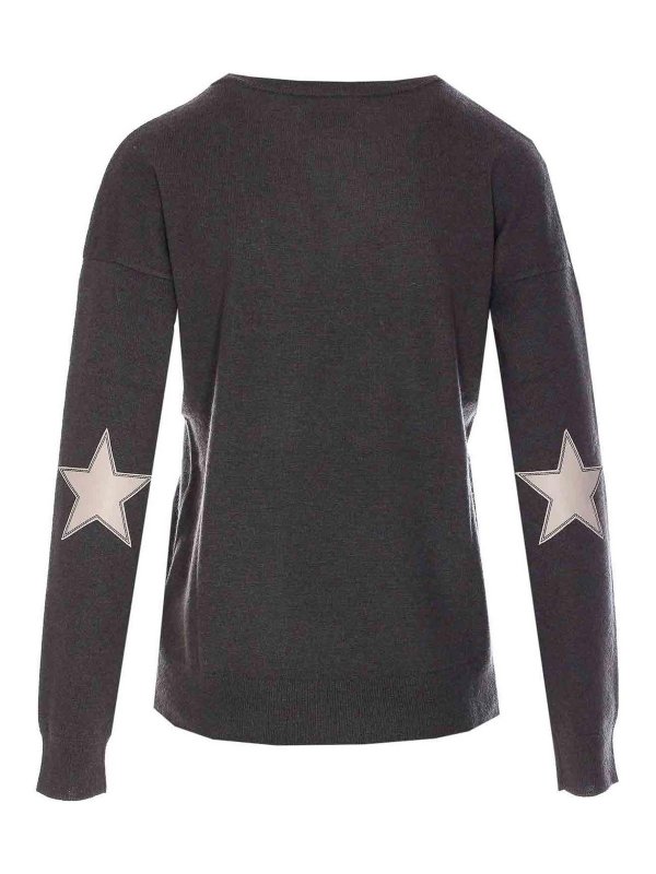 ZADIG&VOLTAIRE: crew necks online - Dark Grey Cici Ws Patch Sweater