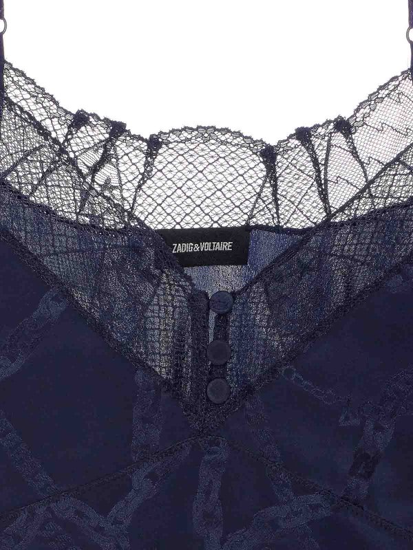 トップ/タンクトップ - ブルー shop online: ZADIG&VOLTAIRE