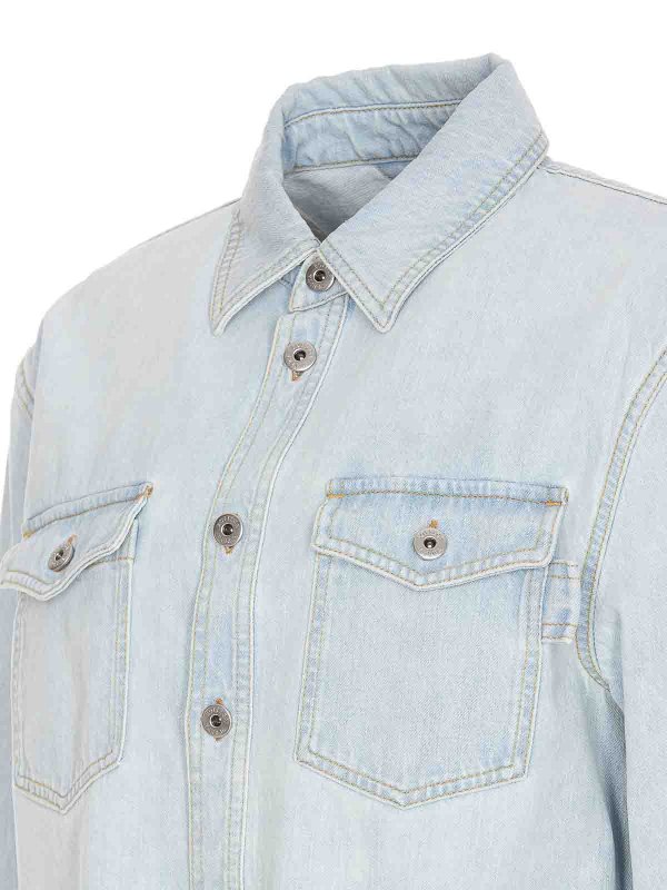 The Best Shops BOTTEGA VENETA: casual jackets - Extra Bleached Denim Overshirt