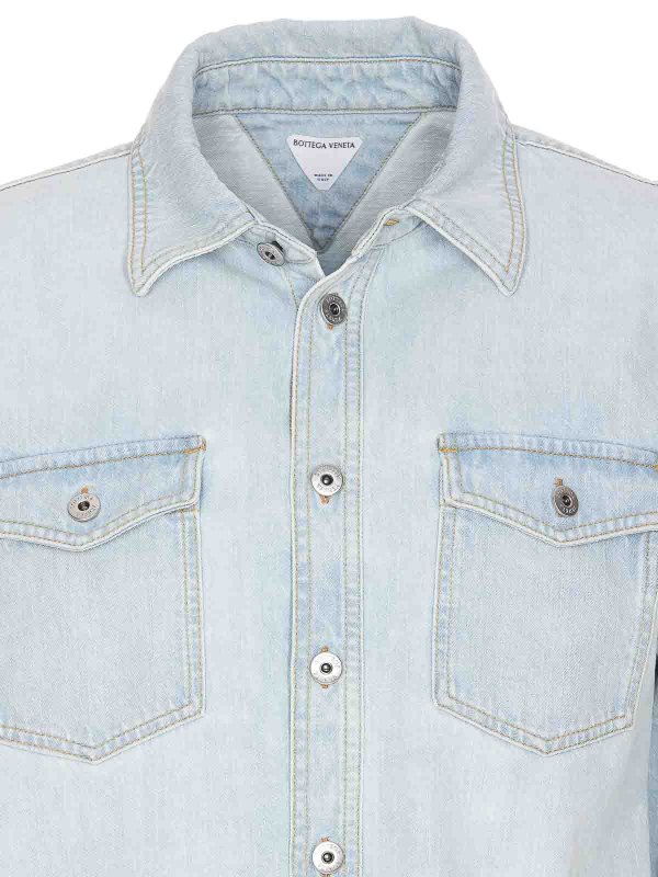 Extra Bleached Denim Overshirt shop online: BOTTEGA VENETA
