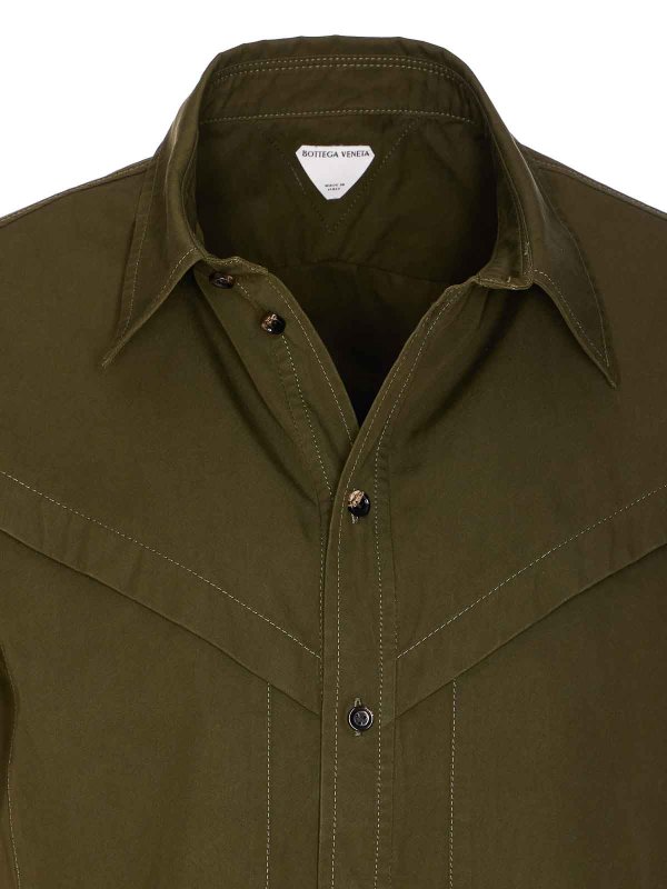 シャツ - 緑 Replica 
online: BOTTEGA VENETA