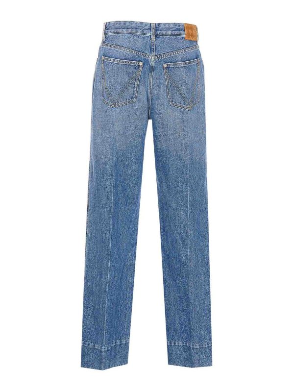 BOTTEGA VENETA: bootcut jeans online - Vintage Indigo Turned Up Jeans