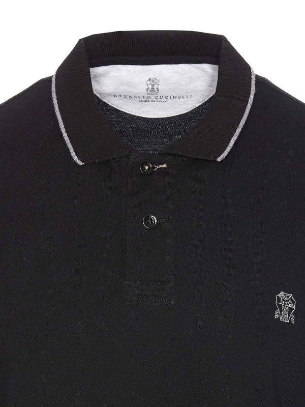 Polo - Negro shop online: BRUNELLO CUCINELLI
