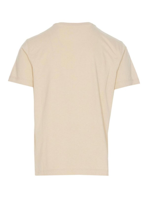 BURBERRY: t-shirts online - Cotton Tshirt With Check Application