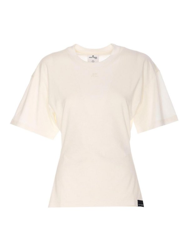 Courreges: T-shirts - T-Shirt - Weiß