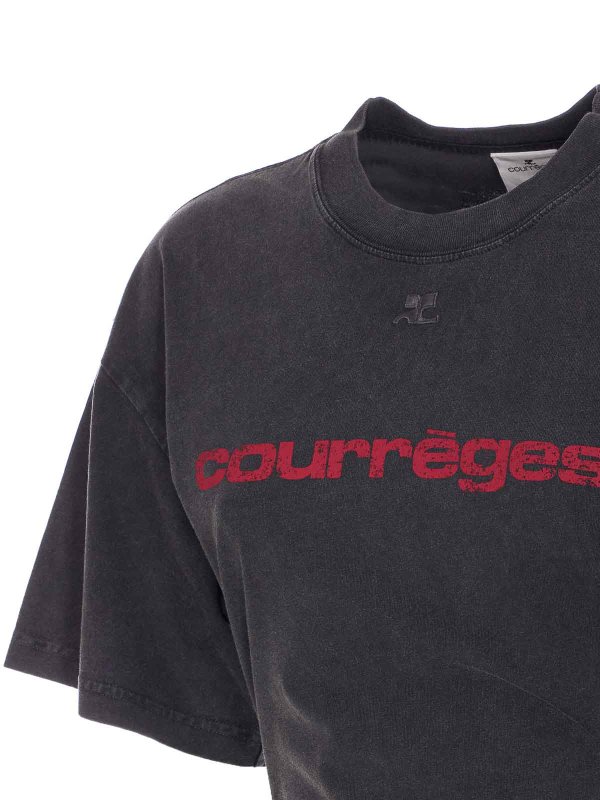 The Best Shops Courreges: t-shirts - Printed Stone T-Shirt