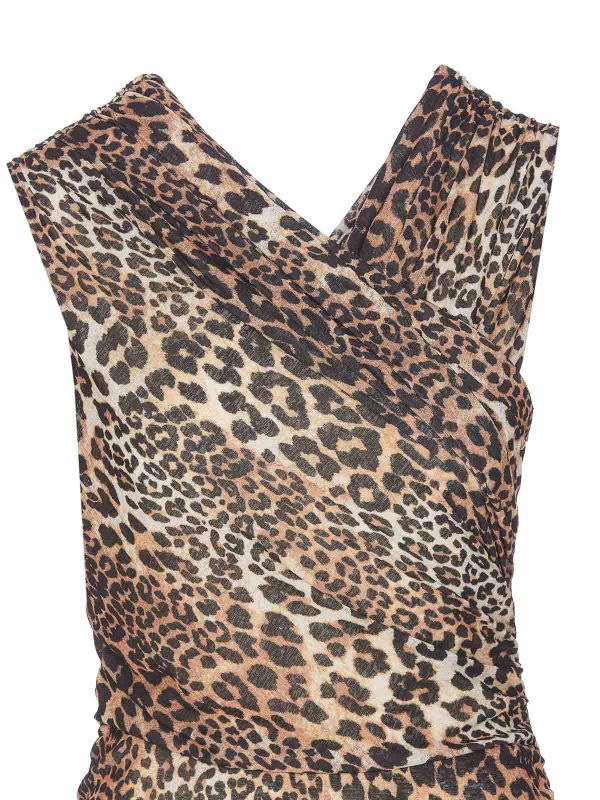 Marl Mesh Leopard Dress shop online: GANNI