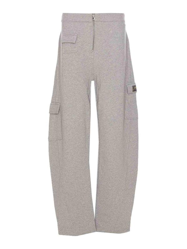 GANNI: スウェットパンツ - トラックスーツ ボトムス - グレー
