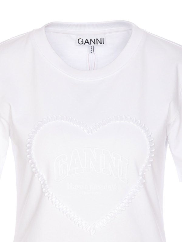 T-Shirt - Weiß shop online: GANNI