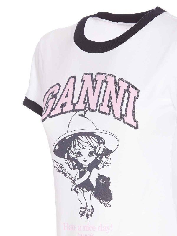 The Best Shops GANNI: T-shirts - T-Shirt - Weiß