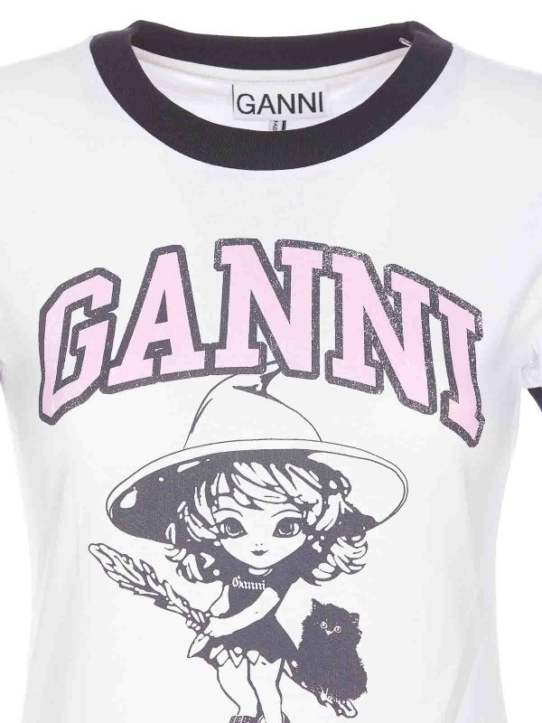 T-Shirt - Weiß shop online: GANNI