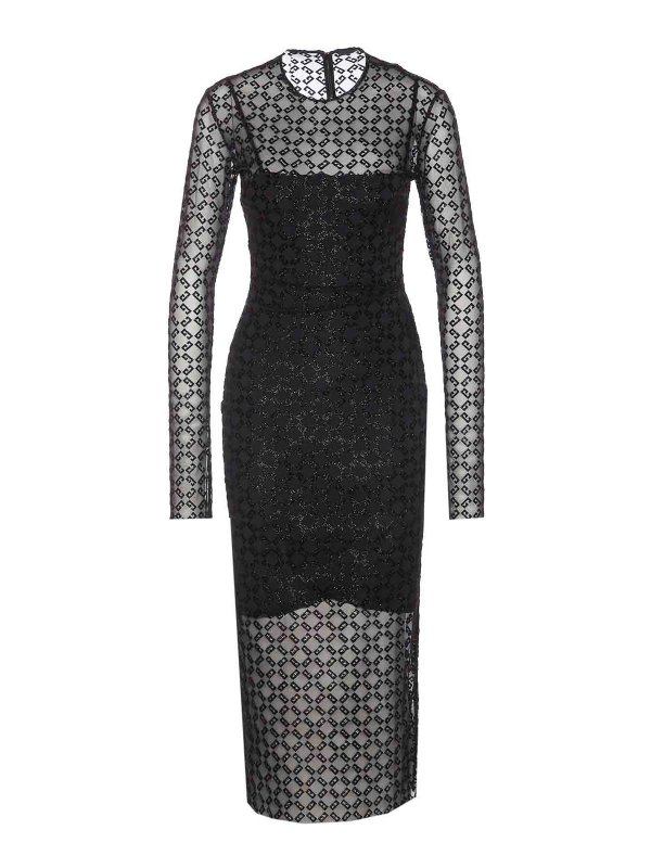 GIVENCHY: knee length dresses - Tulle Monogram Dress