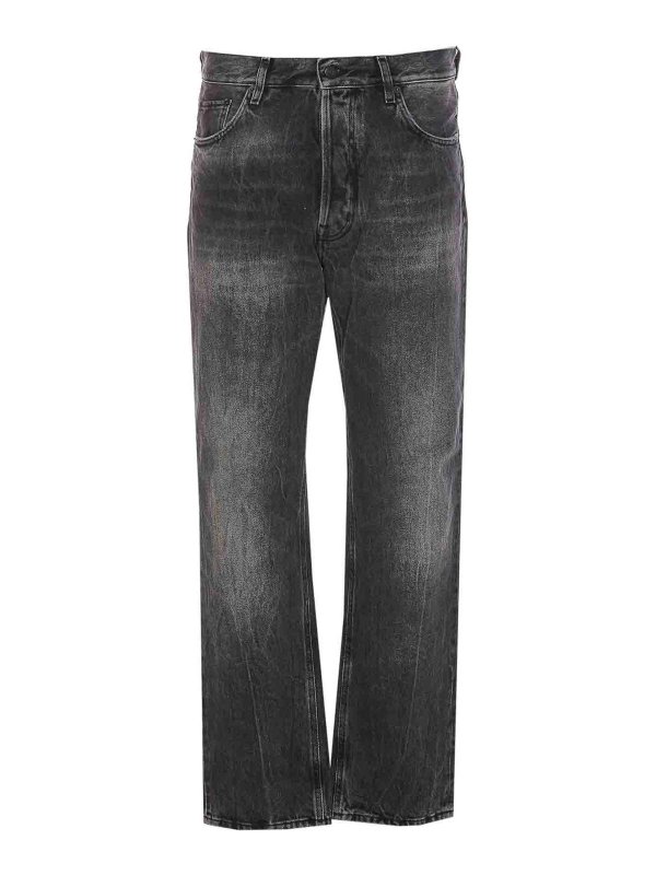 HAIKURE: ブーツカットジーンズ - ブーツカットジーンズ - 黒