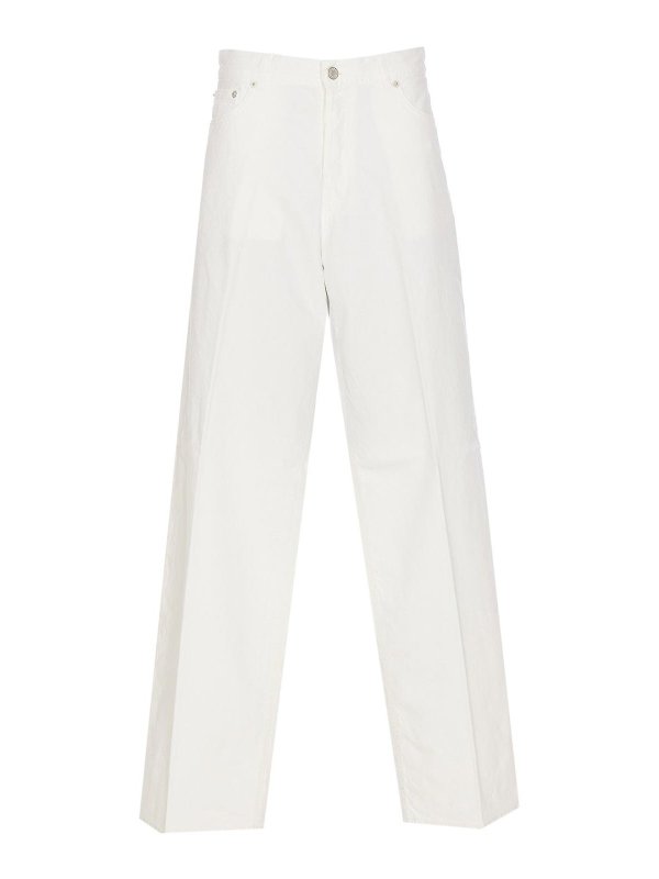 HAIKURE: ブーツカットジーンズ - ブーツカットジーンズ - 白